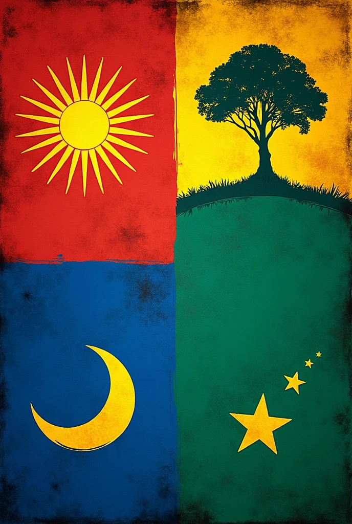 Je suis réunionnaise, malgache et comorienne et je voudrais créer un drapeau sur lequel il y  aurait des attributs des trois drapeaux de ses pays un peu comme piur le deapeau du Royaume-Uni 