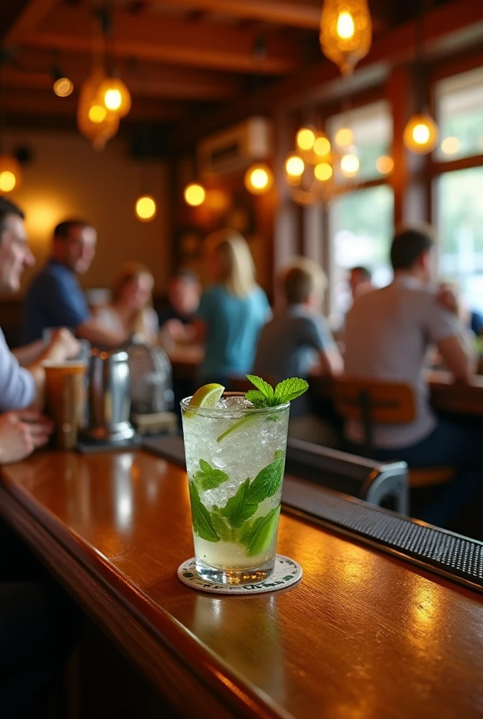 Mojito at the pub bar