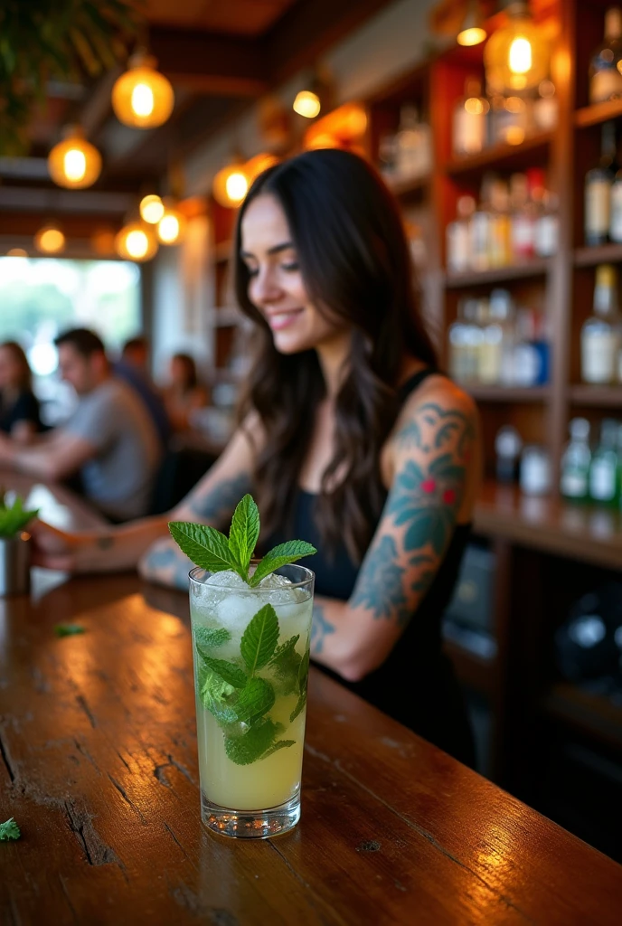 Mojito at the pub bar