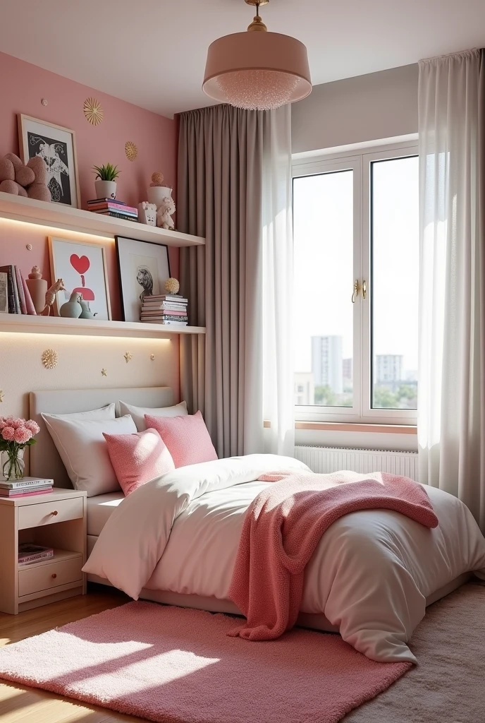 Realistic  room design for girls contemporan


