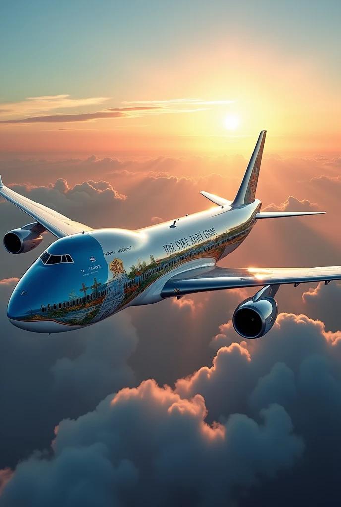 Personalized Champion Air Force One painted with a Christian theme from the verse 1 John 1:9