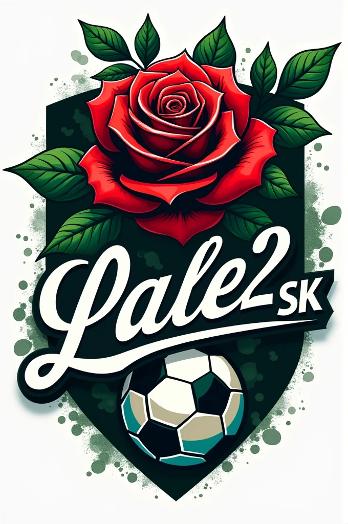 A football team logo for LALE2 SK but use rose in logo
