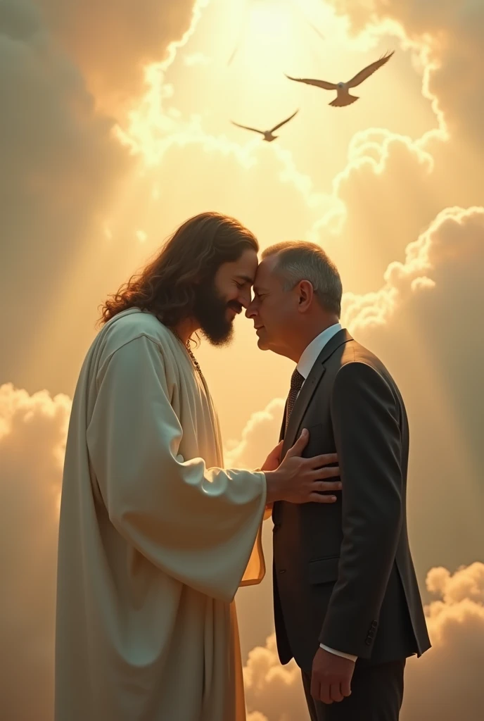 Jesus kissing Jair Bolsonaro