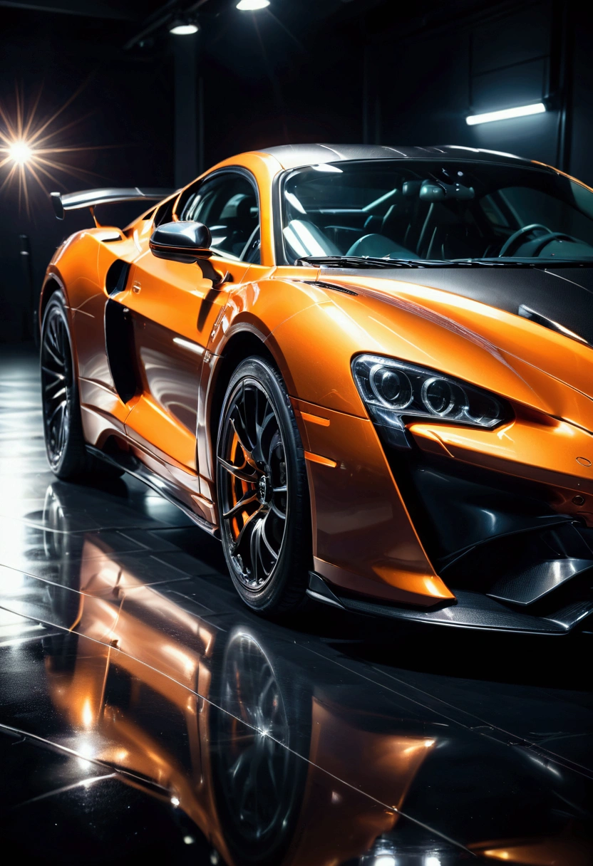 Car Photography, a sports car, detailed engine, supercar, dramatic lighting, cinematic angle, detailed reflections, glossy paint, high contrast, dynamic motion blur, shallow depth of field, cinematic atmosphere, professional photography, photorealistic, vibrant colors, studio lighting, masterpiece, best quality, very aesthetic, absurdres