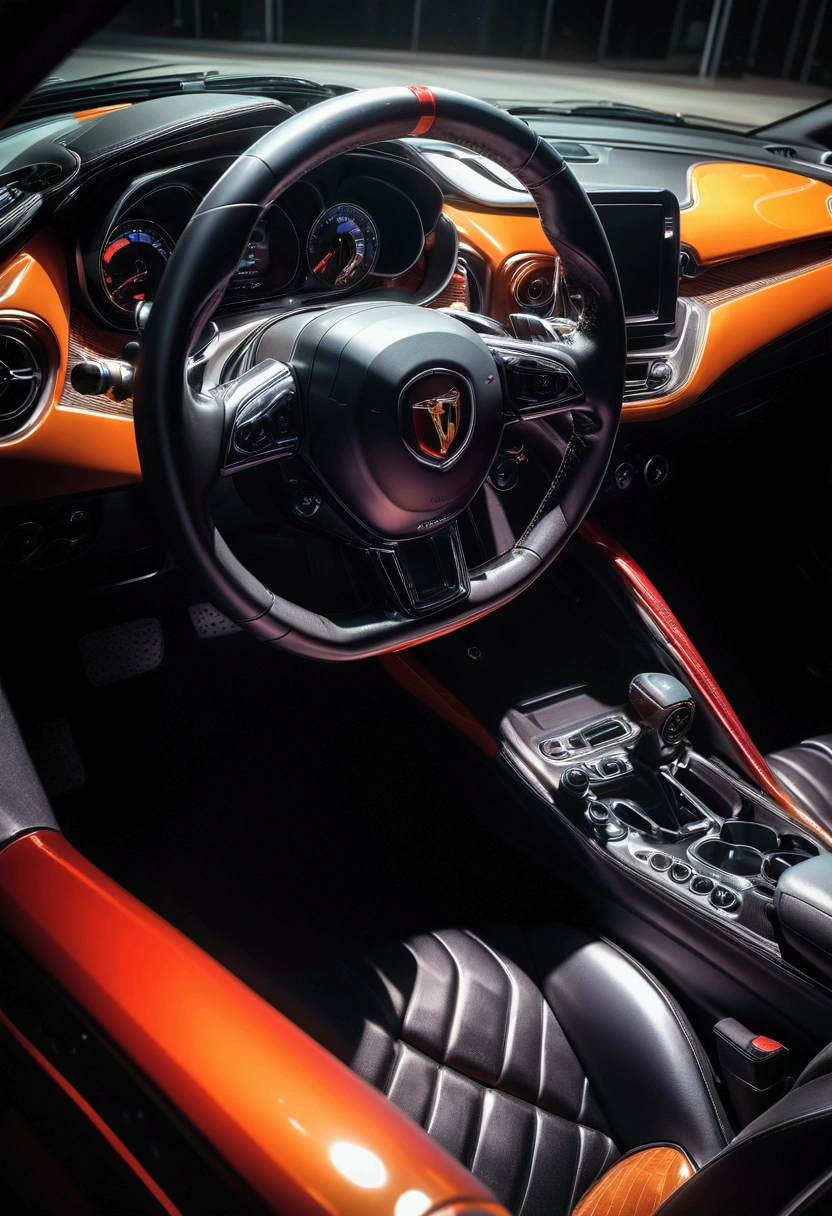 Car Photography, a sports car, detailed engine, supercar, dramatic lighting, cinematic angle, detailed reflections, glossy paint, high contrast, dynamic motion blur, shallow depth of field, cinematic atmosphere, professional photography, photorealistic, vibrant colors, studio lighting, masterpiece, best quality, very aesthetic, absurdres