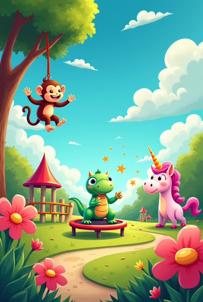 A photo repressing entertainment and fun for     cartoon themed 