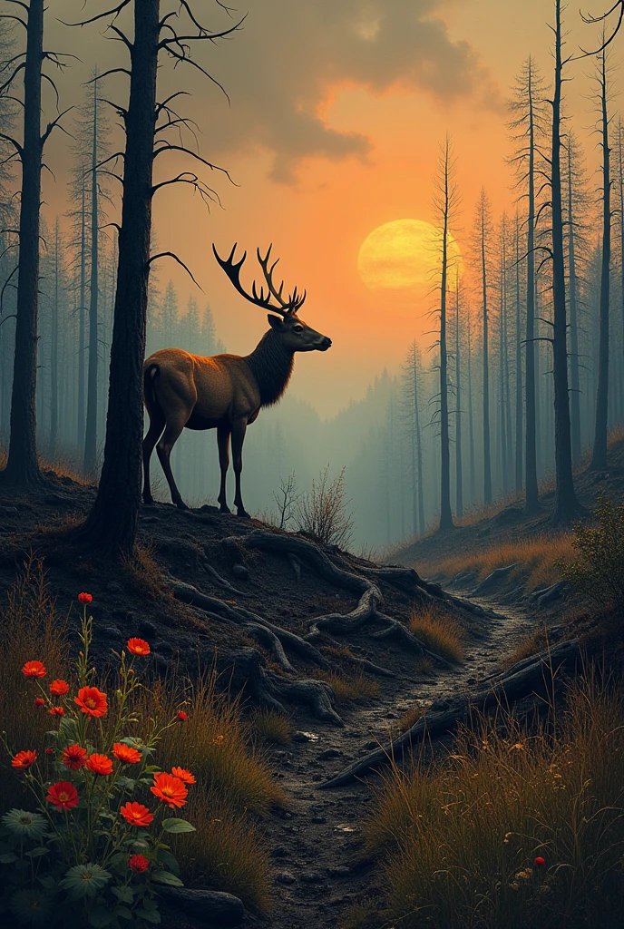 Create for me the destroyed nature