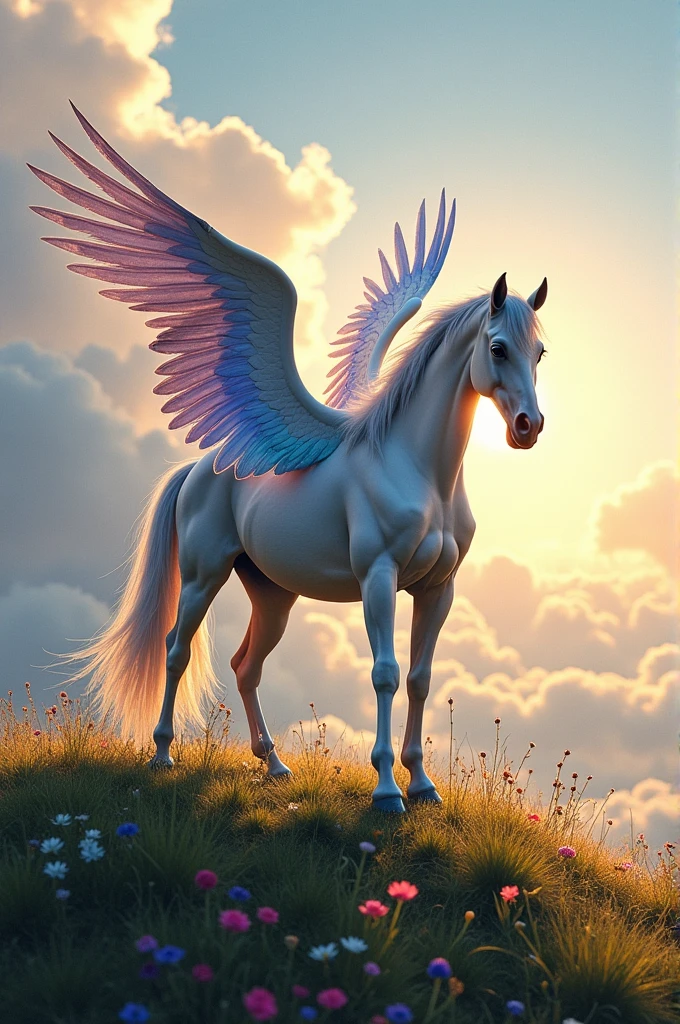 Create a beautiful winged horse