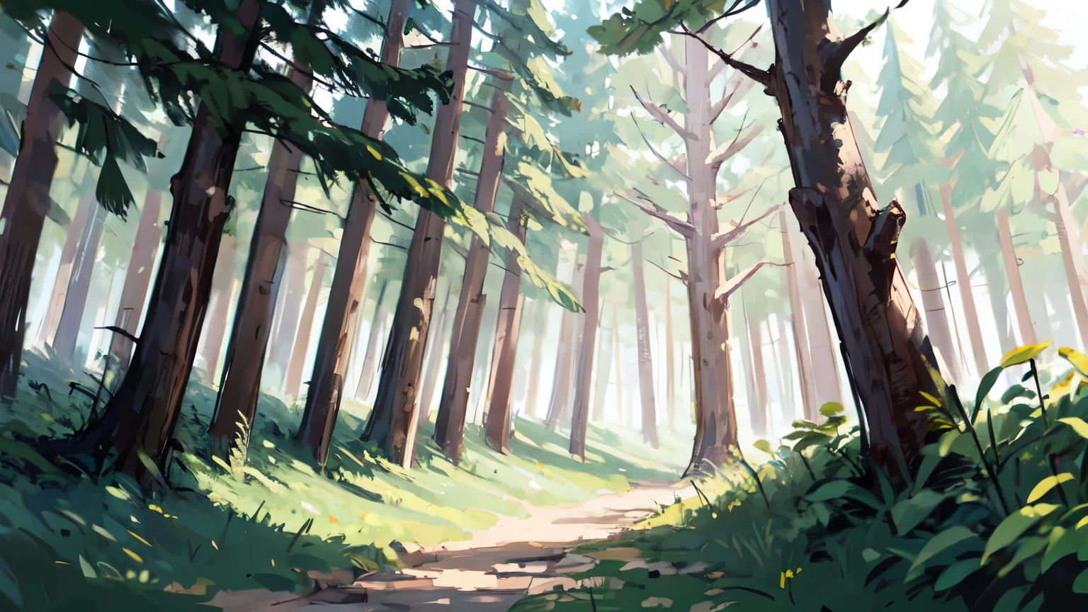 best quality, masterpiece, sketch, rough colors, forest, background