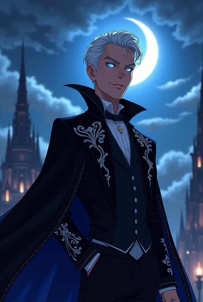 Joe Biden as a young anime vampire