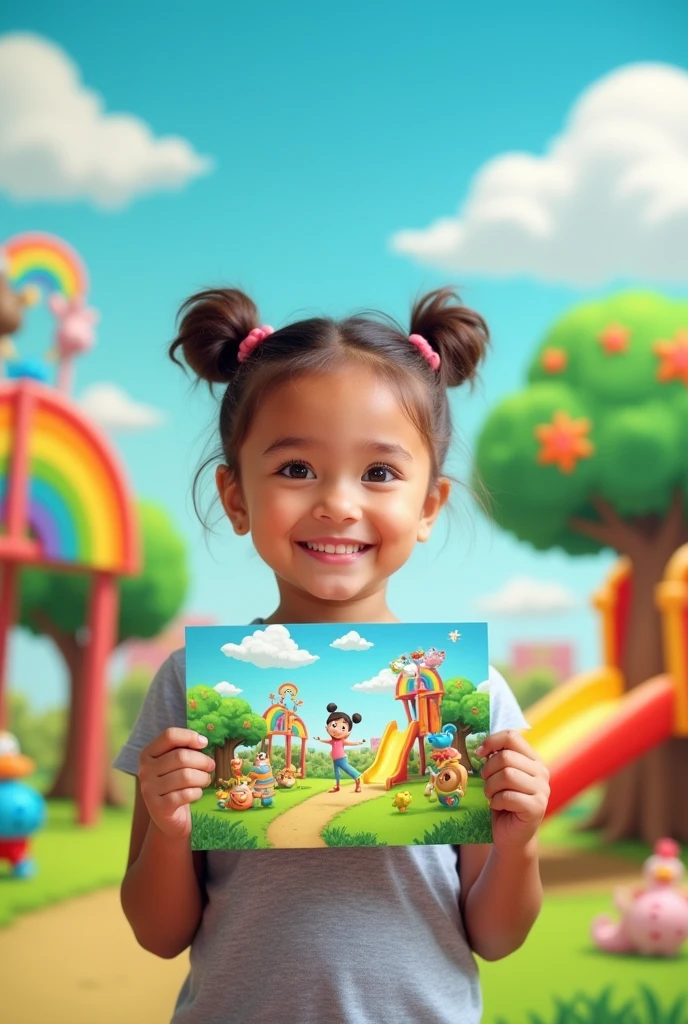 A photo repressing entertainment and fun for kid cartoon themed and having a play card of Kiddie Delights