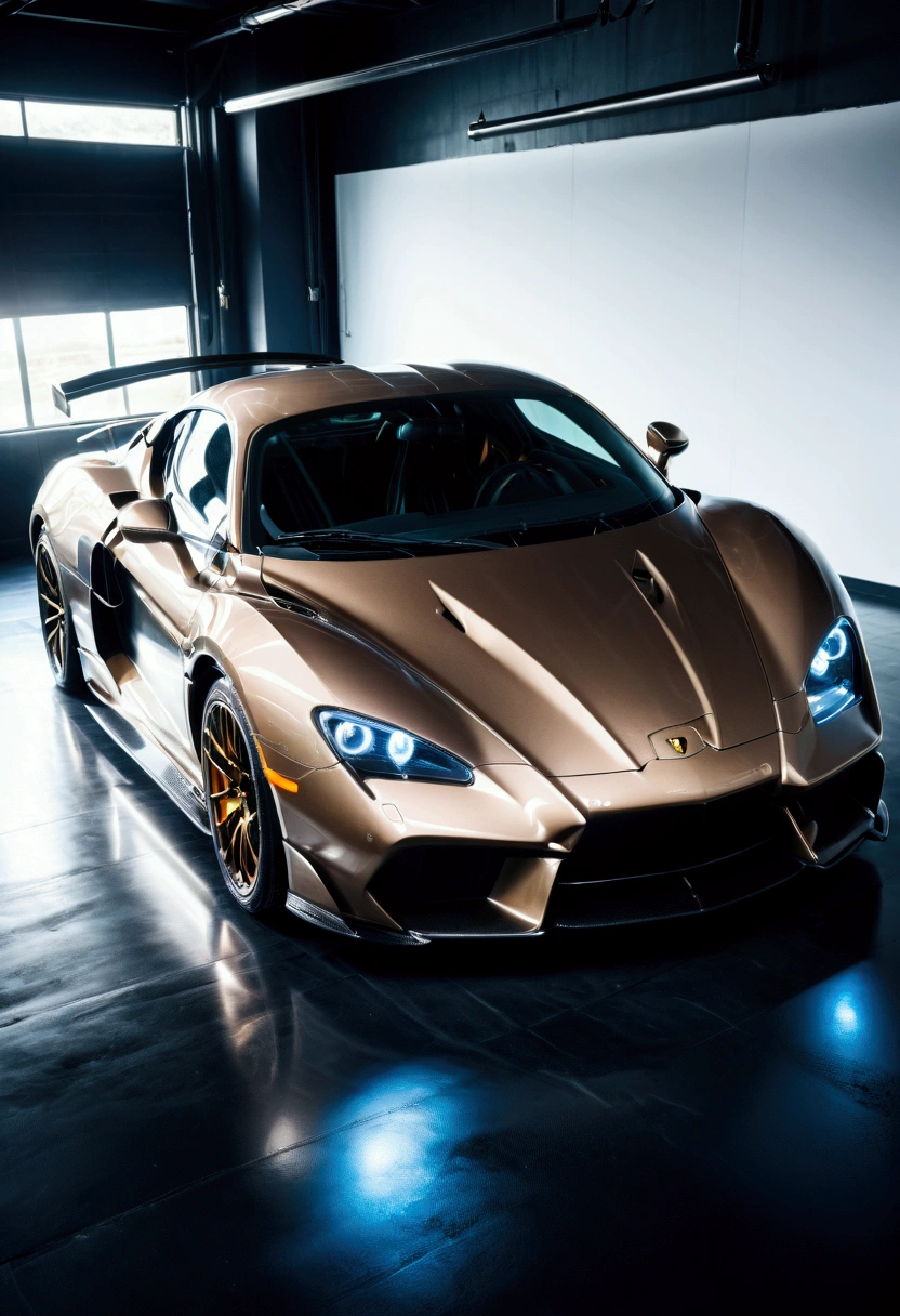 Car Photography, a sports car, detailed engine, supercar, dramatic lighting, cinematic angle, detailed reflections, glossy paint, high contrast, dynamic motion blur, shallow depth of field, cinematic atmosphere, professional photography, photorealistic, vibrant colors, studio lighting, masterpiece, best quality, very aesthetic, absurdres