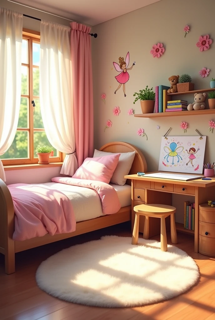 Realistic room for girls