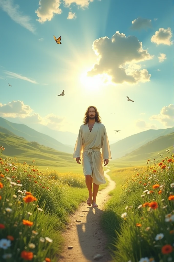 Jesus walking 