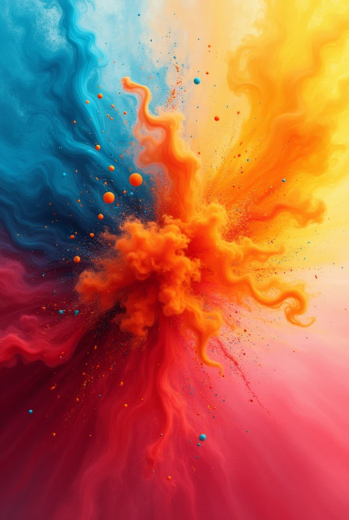 Graphic design flyer background with color explosion
