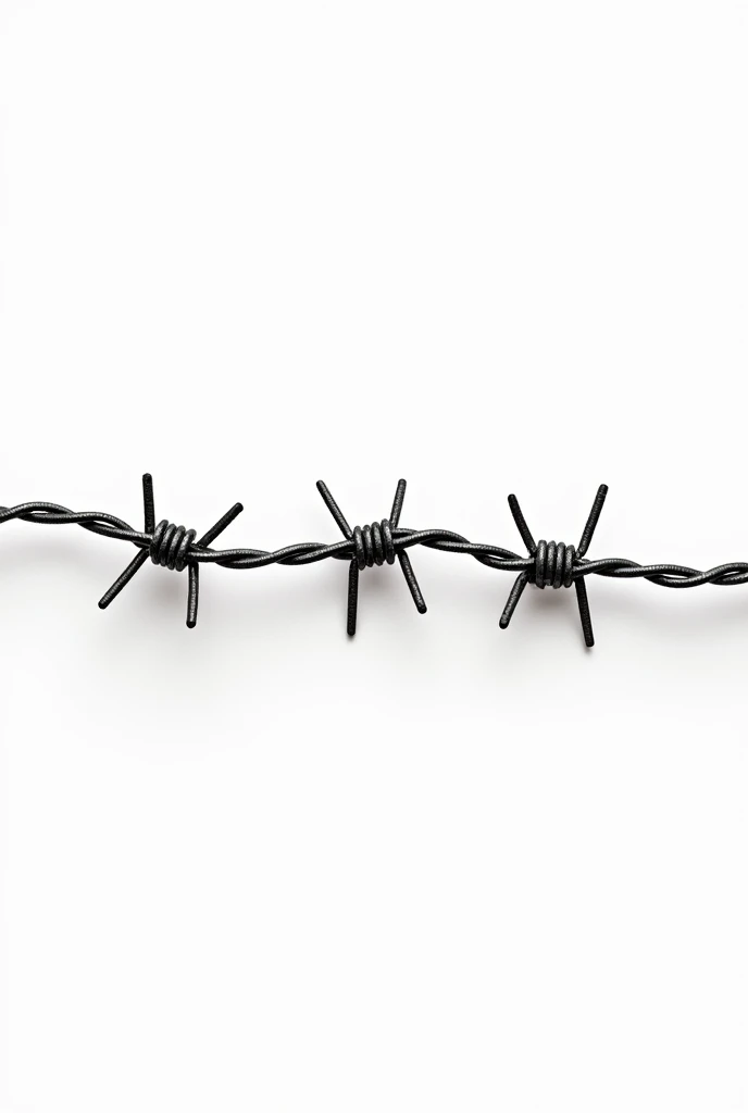 barbed wire 3d white background, high resolution