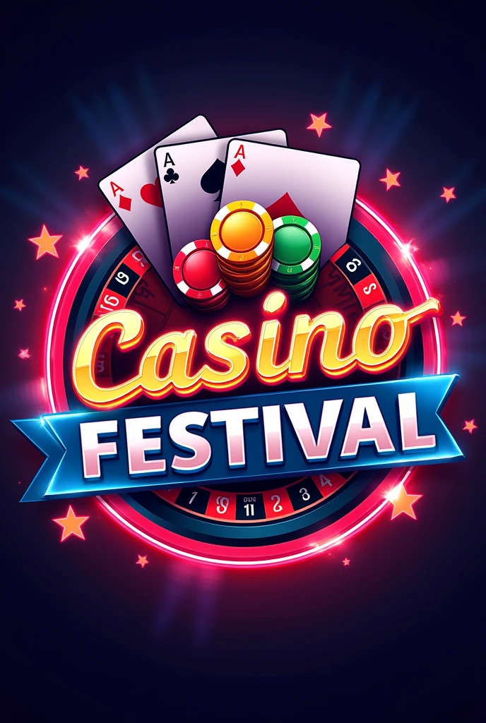Logo festival de promotickets tematica de casino