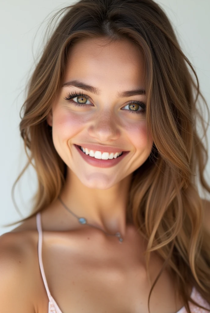 a face type photo of a model's face of Darla as naughty little ones, that he is looking in front and that his features look very good and that the background is white
