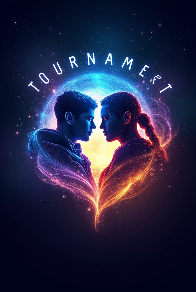 League Of Legends 1 vs 1 Tournament Logo, Let's call it Tournament 3 Edition inspired by the colors of the universe 