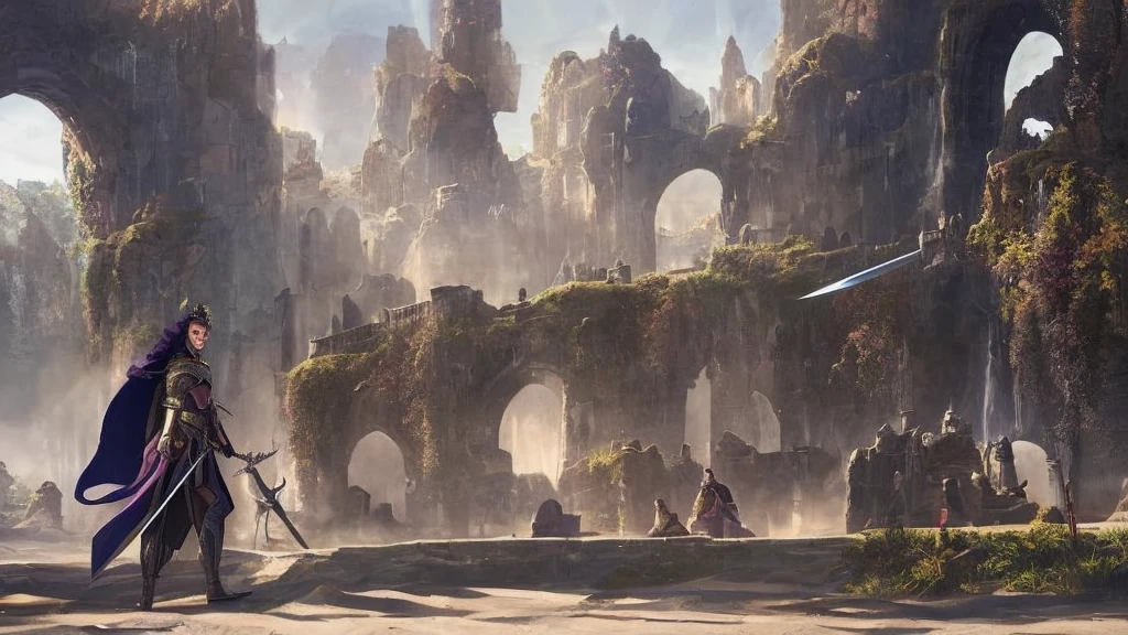 A collage-style background image featuring a group of strong and diverse women characters from different fantasy genres. Each woman represents a different archetype, including a warrior with armor and a sword, a mage with a staff, a rogue with a dagger, and a queen in elegant robes. The characters should be depicted in dynamic poses, each with distinct clothing that reflects their role, such as medieval armor, mystical robes, or sleek, stealthy attire. The background should be subtle, allowing the characters to stand out, with a soft gradient or abstract design. The color palette should be rich and varied, with deep tones that complement each character's design.
