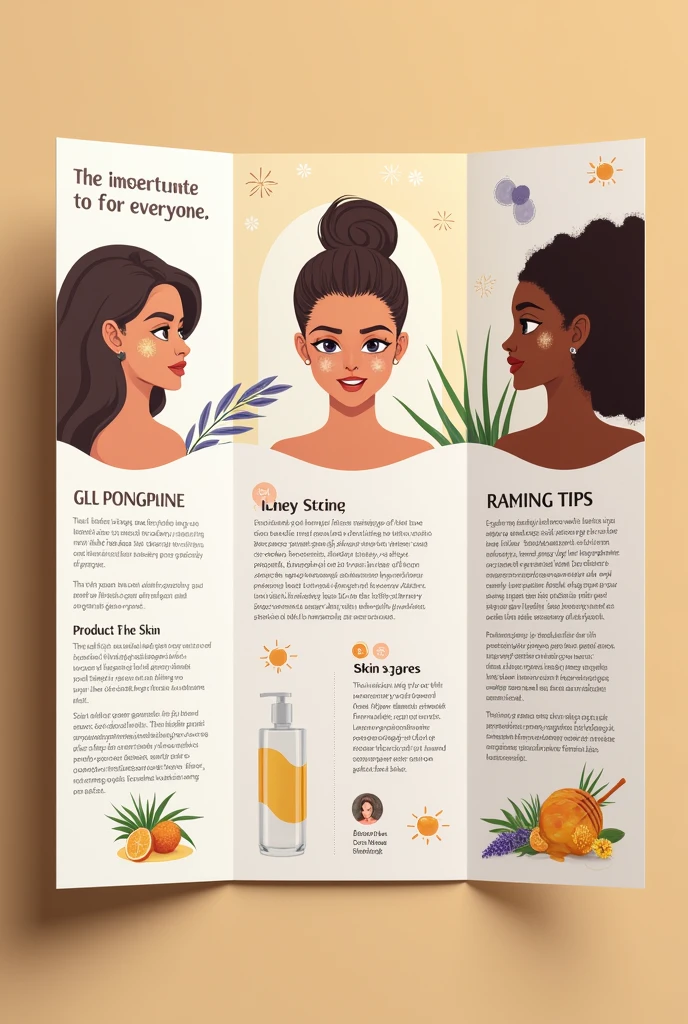 Tri-fold brochure on "the importance of skincare"