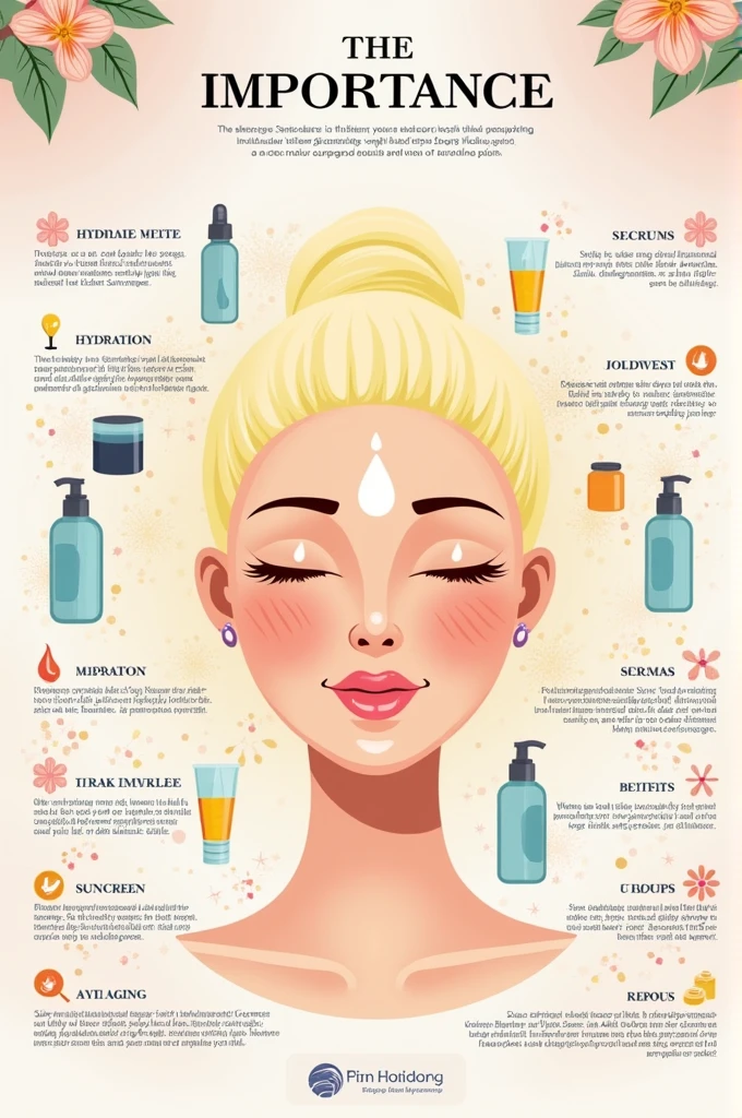 An infographic about "the importance of skincare"