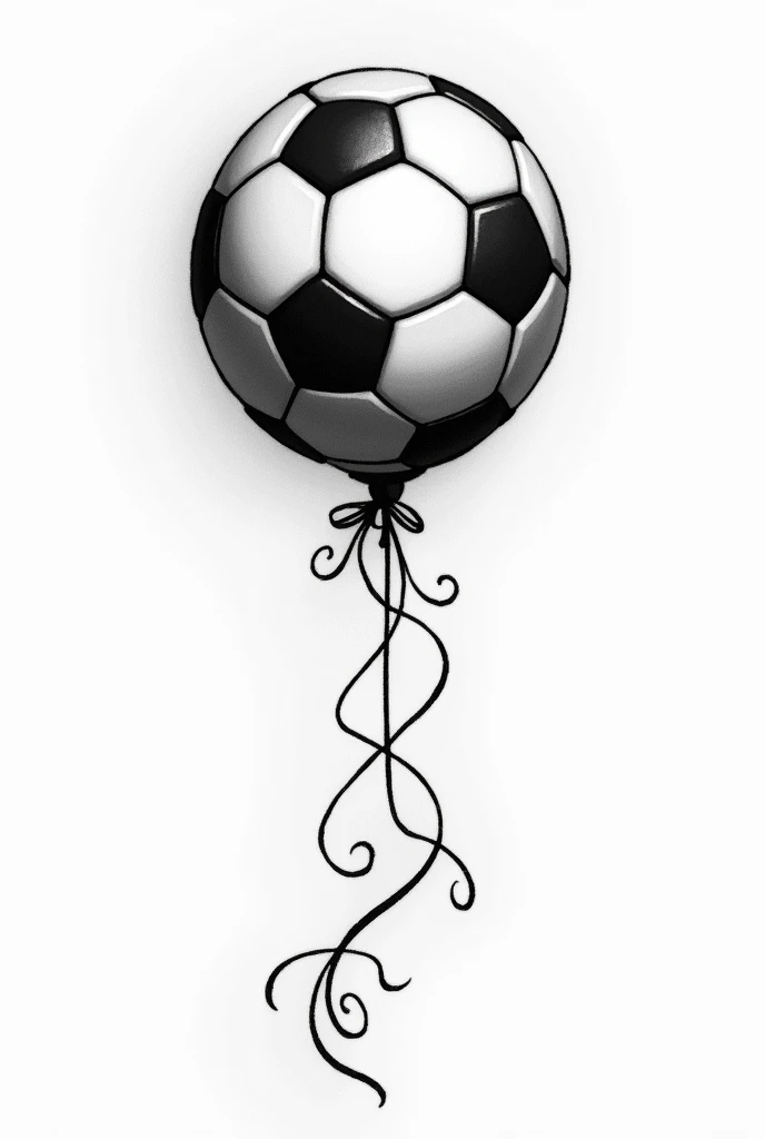 Design me a soccer tattoo
(Balloon) Black and white and creative
