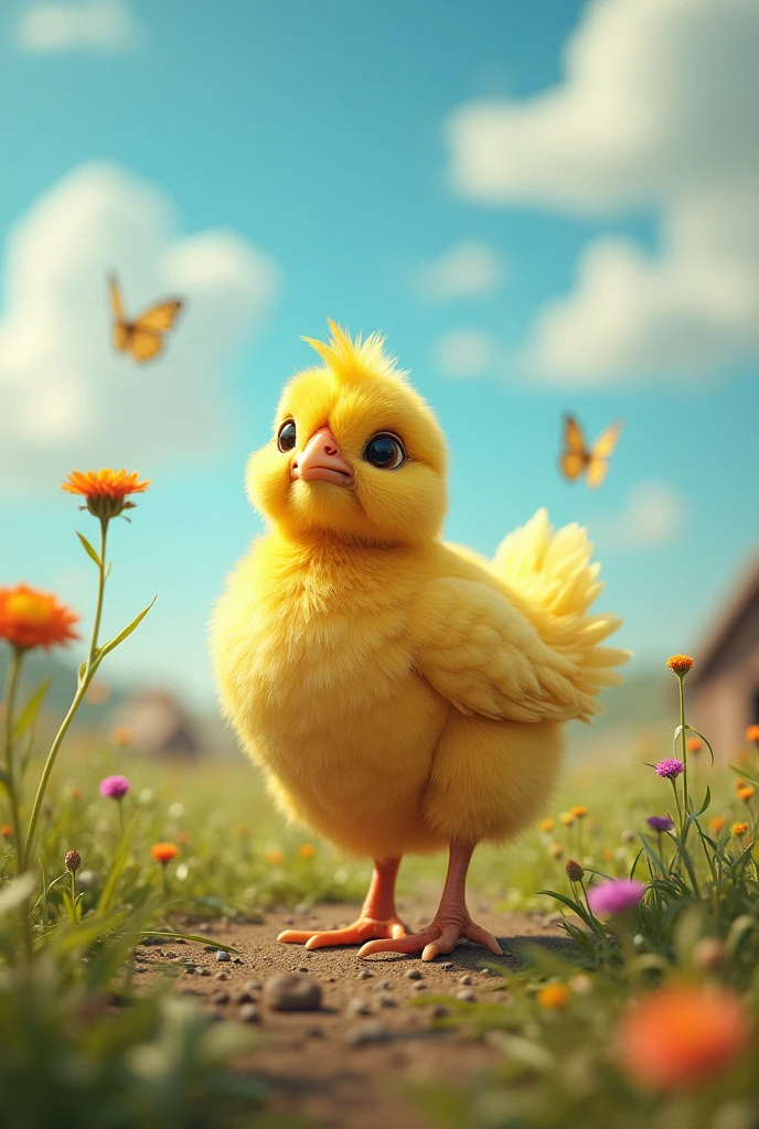 A little chicken that breathed through its butt sat down and died.