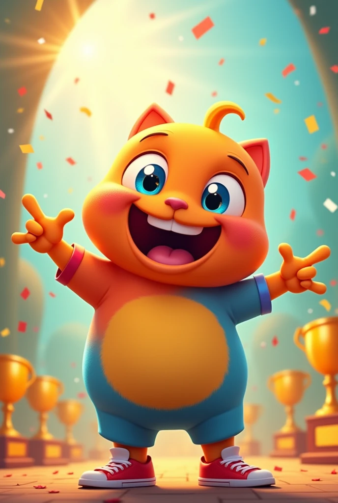 A cartoon emotion representing pride