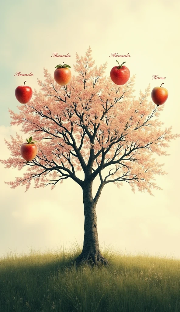 Create a banner with a more serious look, and more real, of a tree, without the fruits, in which she was bearing fruit, with some names ,where I can change later, and in those fruits I could put photos later ( take the picture longer upwards, and with the tree where you can see it all)