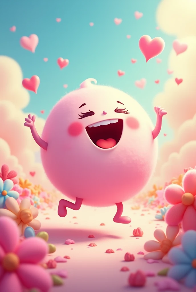 A cartoon emotion that represents Pleasure