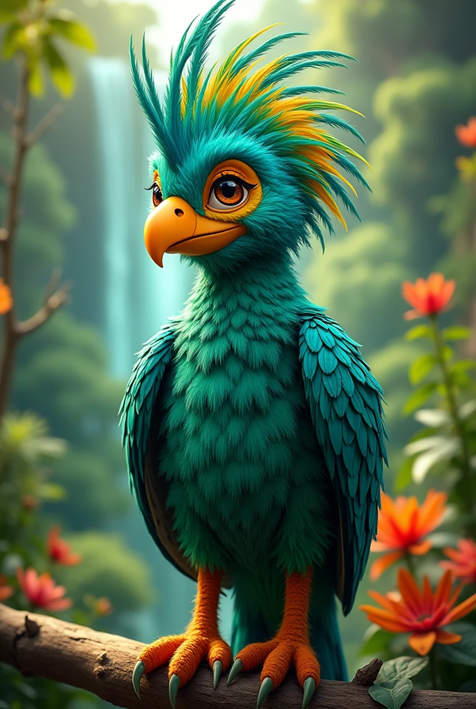 Guatemalan Quetzal in a furry or rather anthropomorphic style