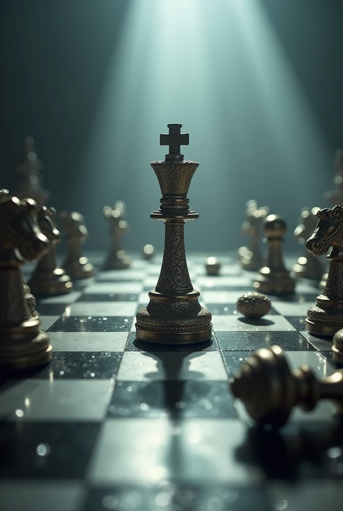 Chess queen sacrifice without a person