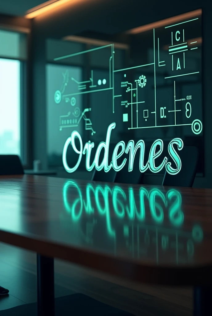 Title or sign that specifically says what I put in quotes
"Production Orders" nice for a presentation in Spanish