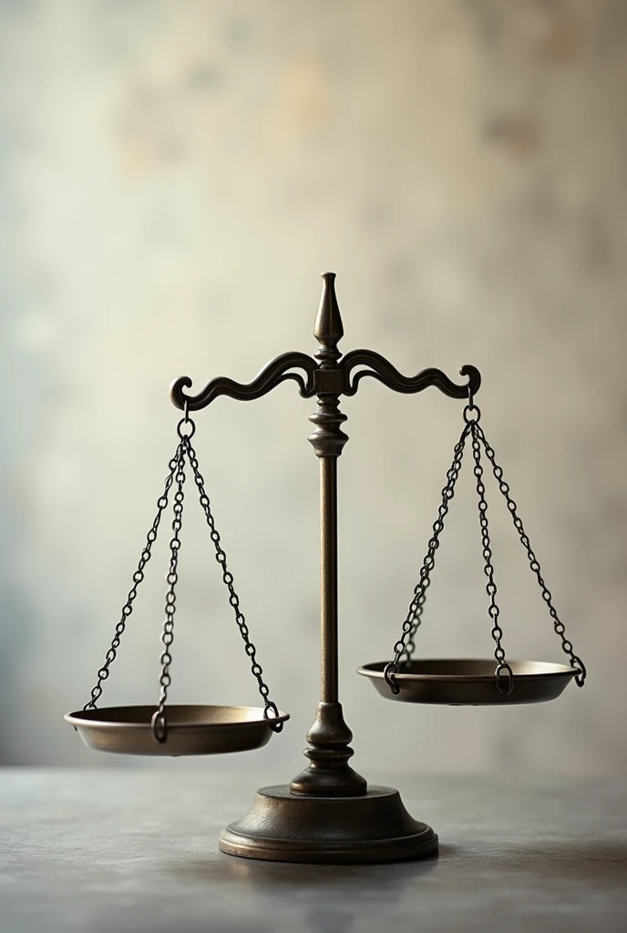 Horizontal image for a blog called "It's not fair", that shows a scale of justice, muted colors , gris y beige


