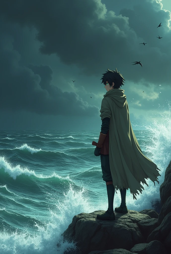 Eren Yeager on the sea