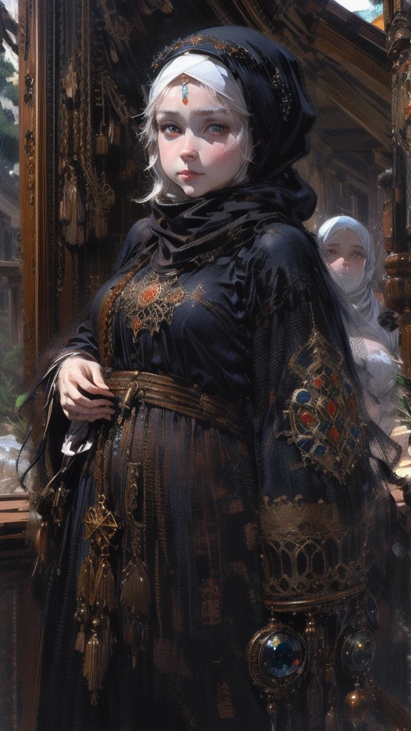(((WEARING HEADSCARF A ISLAMIC VEIL ON HEAD, ILLUSTRATION)))
young female albino skin, snow white skin, white hair,lovely face, crimson lovely big eyes, crimson medieval clothes, innocent face, islamic islamic islamic islamic mythologicalA extremely delicate and beautiful silver-haired girl,Blue pupils,Intricate details, depth of focus,highly detailed, digital painting, artstation, concept art, character art, art by greg rutkowski and tyler jacobson and alphonse mucha Islamic Islamic 8k big lovely eyed wearing veil on head islamic wearing a headscarf veil 👰♀ big huge lovely eyes a detailed portrait of a cute goth brunette girl, by justin gerard and greg rutkowski and agnes cecile, digital art, realistic painting, dnd, character design, trending on artstation islamic islamic beautiful like moon young female albino skin, snow white skin, white curly hair, slender face, crimson eyes, crimson medieval clothes, innocent face, islamic islamic islamic islamic mythological big eyed, big eyed silver COLOR EYES,
big huge lovely big lovely eyed and large eyelashes
white long hair red lovely eyes extremely beautiful cute and innocent face girl fantasy blue long hair, green eyes, blue star on the left cheek, singing girl islamic islamic extremely detailed white skin wearing pink color rose dress 🌹 everywhere young female albino skin, snow white skin, slender face, red eyes, crimson islamic clothes, innocent face, islamic islamic islamic islamic red lovely big lovely eyed woman with veil islamic islamic beautiful like moon have pink hair, crystal like woman extremely delicate and beautiful woman, white skin, looking through the window, dress, red eyes, dark light night, intricate, elegant, sharp focus, illustration, highly detailed, digital painting, concept art, matte, art by WLOP and Artgerm and Greg Rutkowski and Alphonse Mucha, masterpiece huge lovely eyes and eyesbrows big lovely eyed symmetry, beautiful floral and glitter angel, hyper realistic face, (A beaut