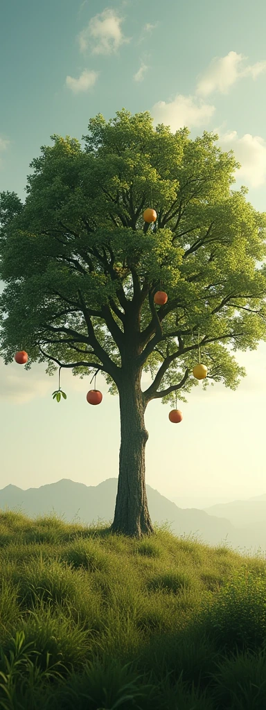 Create a banner with a more serious look, and more real, of a tree, without the fruits, in which she was bearing fruit, with some names ,where I can change later, and in those fruits I could put photos later ( take the picture longer upwards, and with the tree where you can see it all)