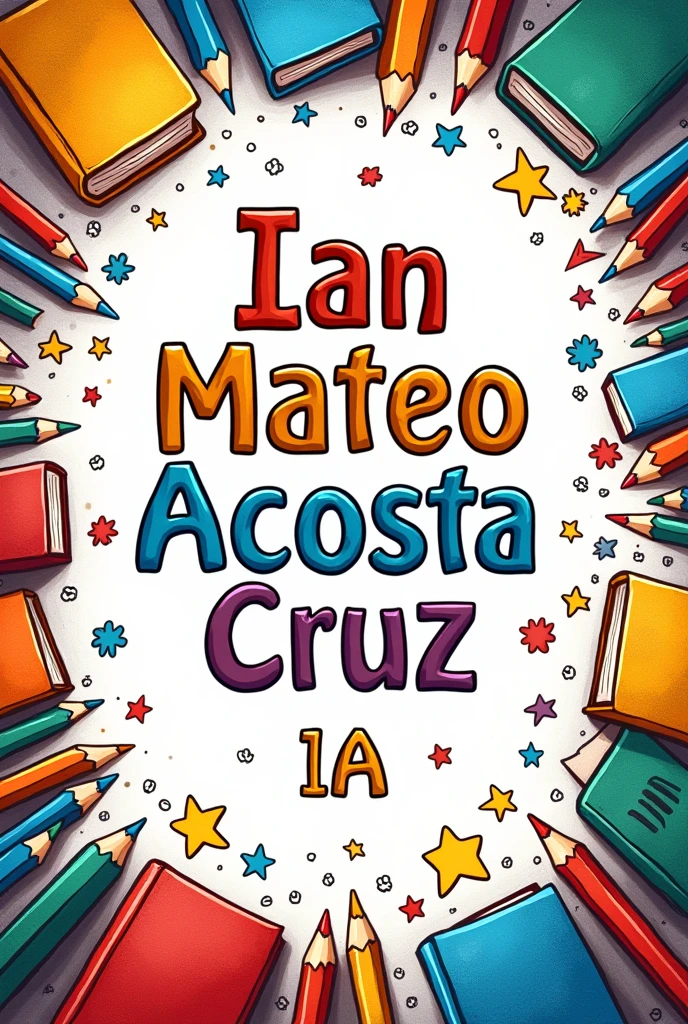 A School Cover with the following text: Ian Mateo Acosta Cruz 1A