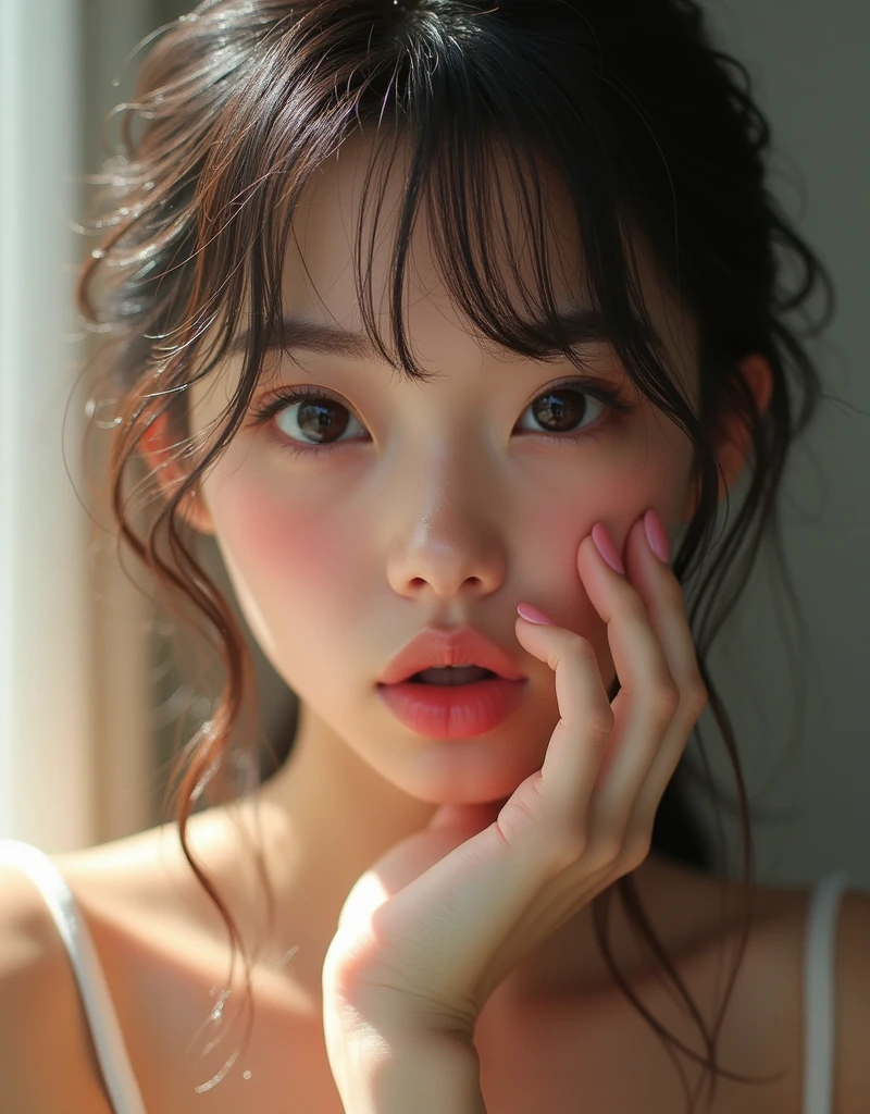 {{{{{3,318 trillion pixels high resolution, nsfw, Realistic scenery and lovely Japanese girl who is moaning madly as she nudity Masturbation that traces the sexual zone repeatedly with her fingers in a romantic Cylindrical crystal herbarium, thicken the lips look pretty, Boobs are fluffy and bouncy, Tits that get rounder bigger her deep tight cleavage}}}}}, {{{{{detail of The panting face and voice of a neat and cheerful girl loved by everyone, Her nipples and romantic deep panting and her fingers tracing her pussy and Inside a herbarium soaked in female hormones depicted in detail, A detailed her repeatedly drastic Orgasms that make the uterus tremble}}}}},{{{{{The hormones in the herbarium cause the innocent girl to flush her face remains a girl only her body changes rapidly tits swelled up to L-cup form two beautiful mounds revealing a tight cleavage, A neat girl who sitting and opens her crotch traces her crotch with her fingertips and with a moan experiences her first climax and innocent Masturbation that traces the sexual zone, It's too cute and innocent to see her go into her own world nipples out mouth open panting and Masturbation that traces the sexual zone as she climaxes over and over again, magical in a romantic Cylindrical crystal herbarium filled with female hormones, All the sexiness that's amplified inside her makes her gasp, Cuteness preserved forever shining in exchange for life from her, her beautiful slender underbust, slender curvy cute waistline, an lewd fetish for lips and necks and waistlines, her clearer nip line from underbust to hips, gloomy straight long wig, thick vivid lips}}}}},{{Extremely detailed}},{{{{{heroine girl's Sexually unused body with pure and innocent aura}}}}}
