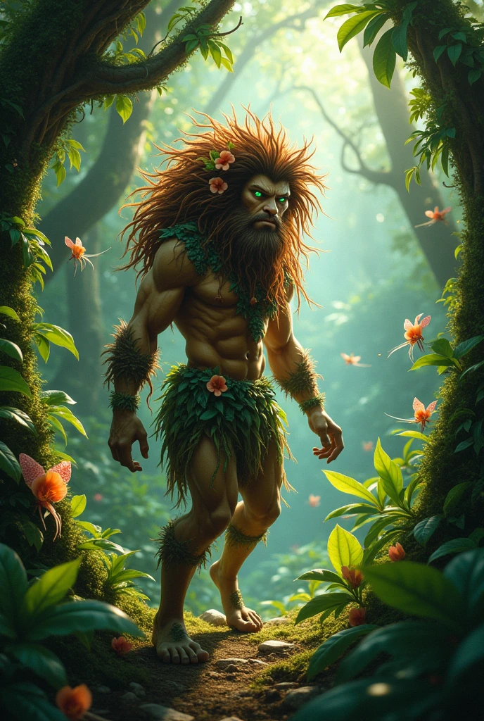 Curupira in an Amazon forest