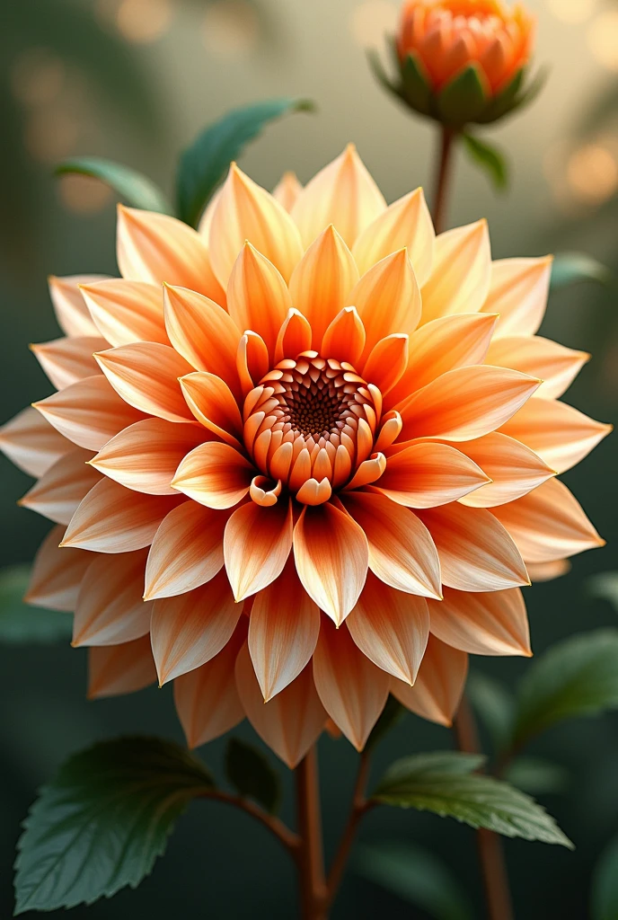 Please can you help me draw a Dahlia to be carved as coconut shells earrings - 3-4inches (7.5-10cm) in diameter. 