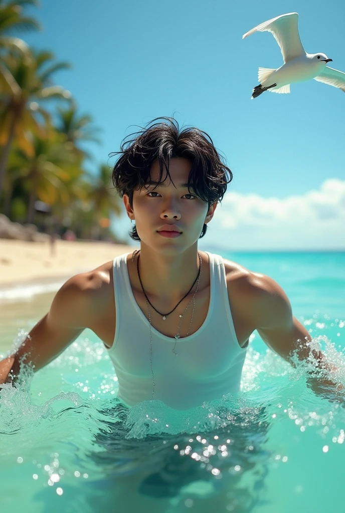 Jungkook in the sea