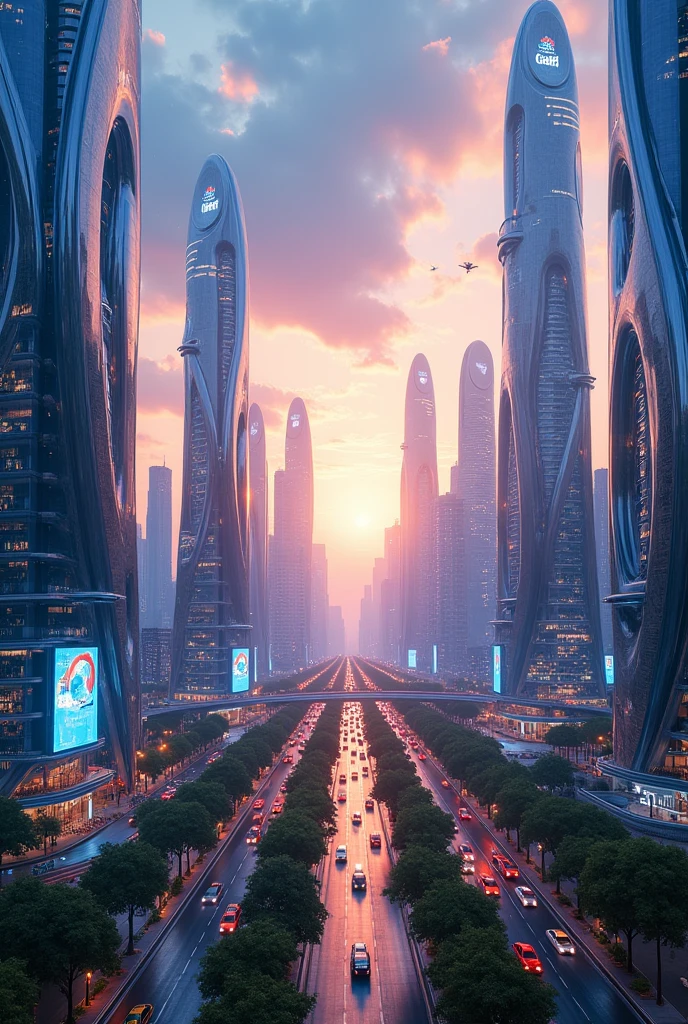 Create an image that represents the architecture and technology of the future.