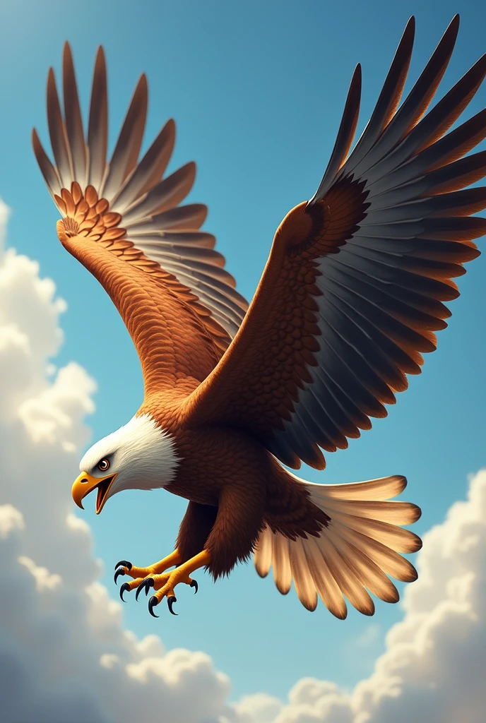 make a animated eagle no background