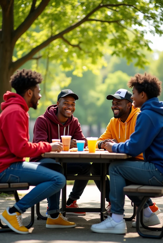 Black youths having a conversation