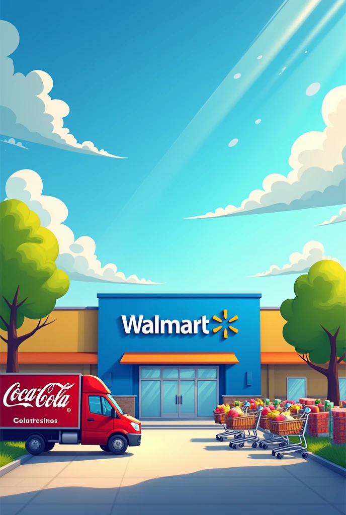 Walmart and Coca Cola image for presentation cover Canva 