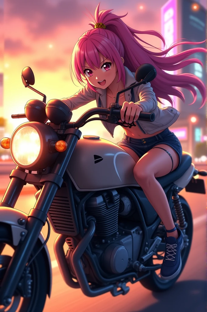POV riding Anime girl with breasts