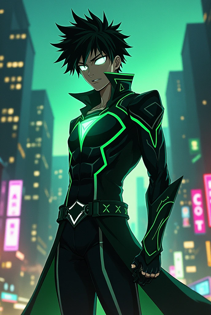 Shadow-sama with suit of deku
