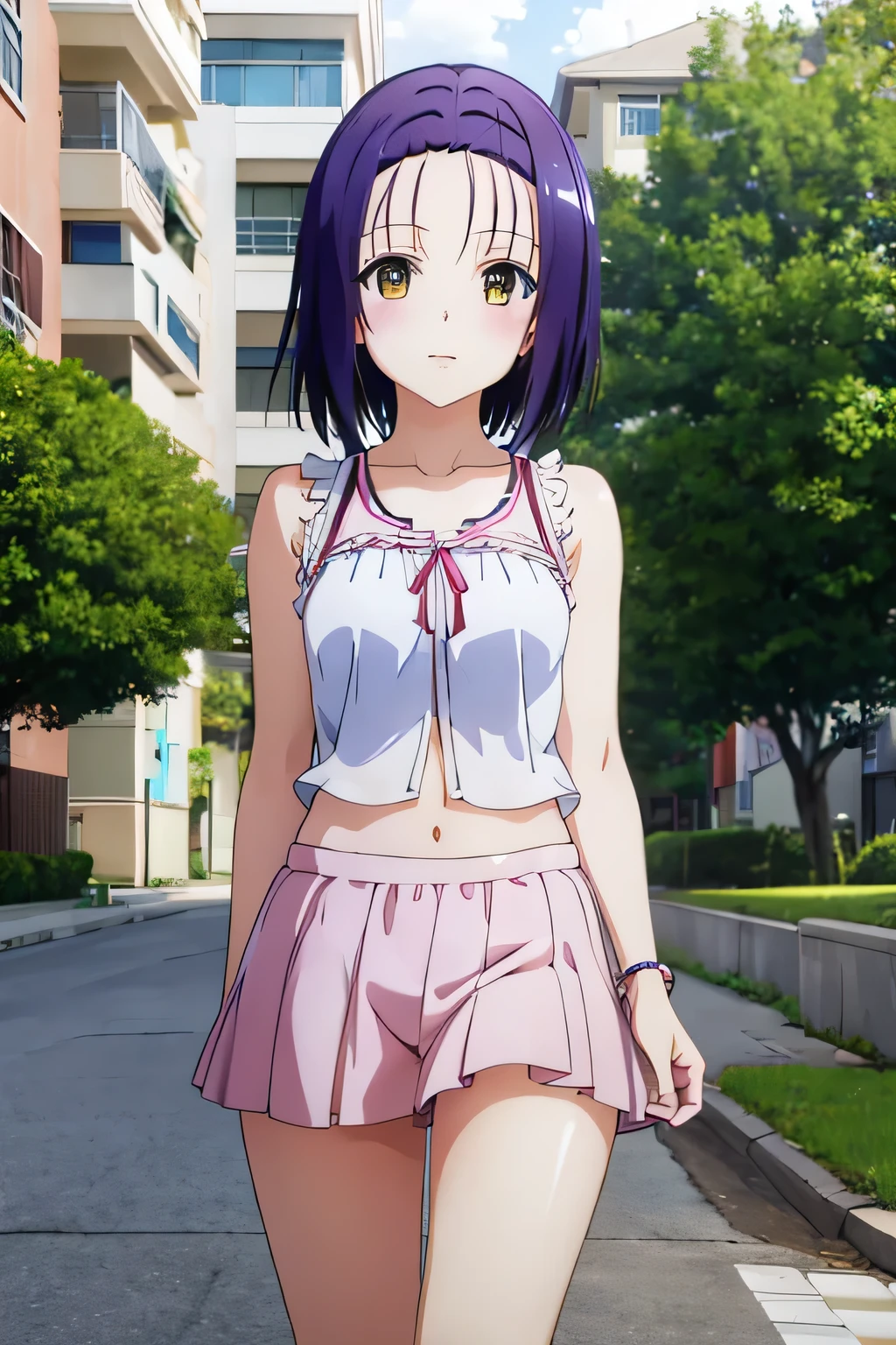 Perfect Anatomy Highest quality,Highest Resolution,(((Shiny clothes))) To Love-Ru Haruna Sairenji